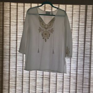 Alfred Dunner jeweled top size 16 new